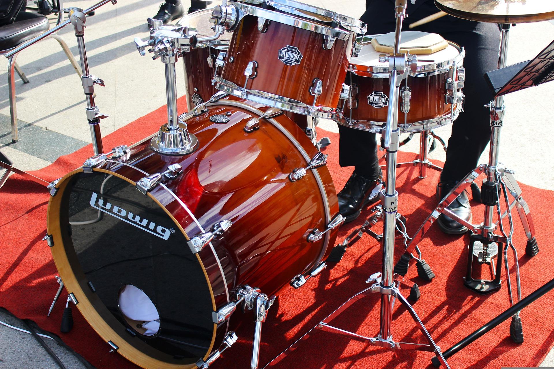 A Ludwig Drum Kit up close