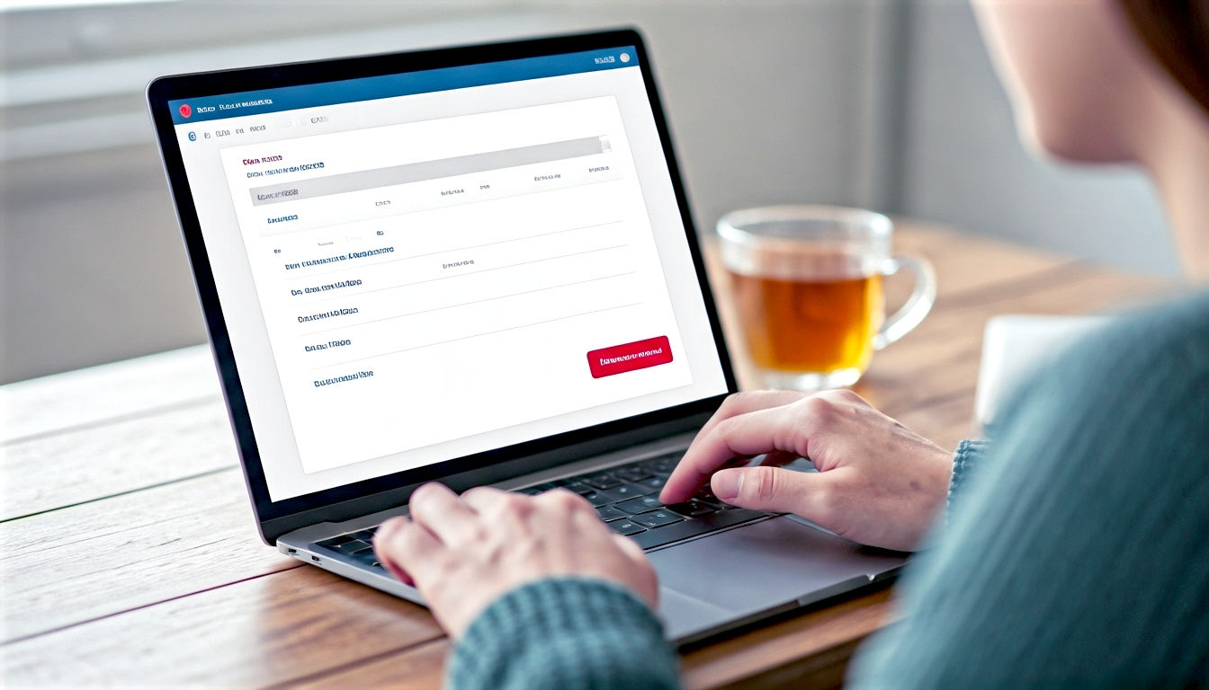 A hyper-realistic, professional photograph showing a person's hands poised over a sleek, modern laptop keyboard. On the screen is a clean, minimalist WordPress dashboard with a final, prominent red "Delete Site Permanently" confirmation button under the cursor. The lighting is soft and focused, creating a serious yet calm mood. The background is a tidy, slightly out-of-focus home office with a mug of tea visible, giving it a relatable, British feel. The overall aesthetic is professional, decisive, and clean, like an image from a high-end tech publication.