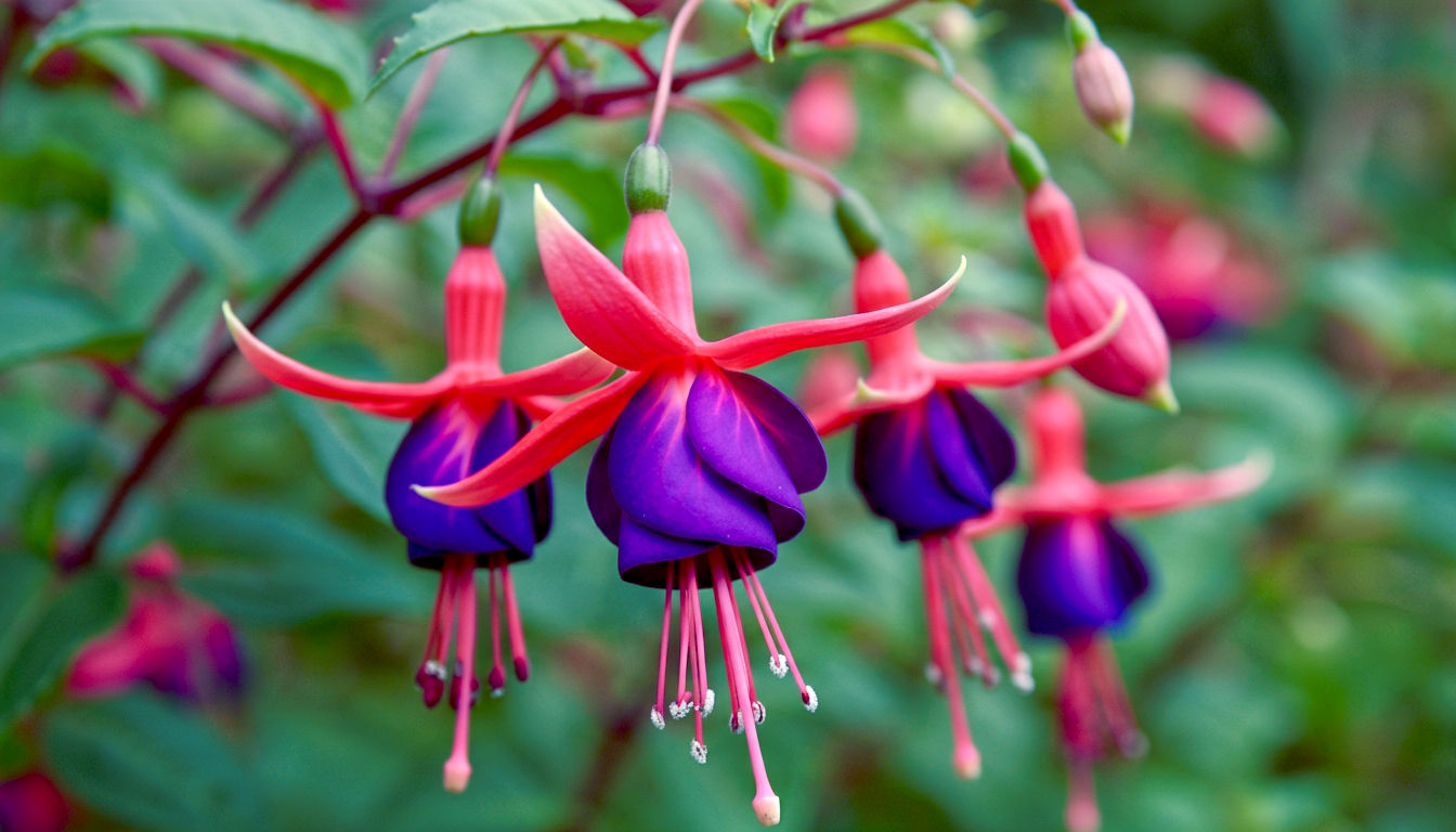 Fuchsia (Fuchsia magellanica) illustration