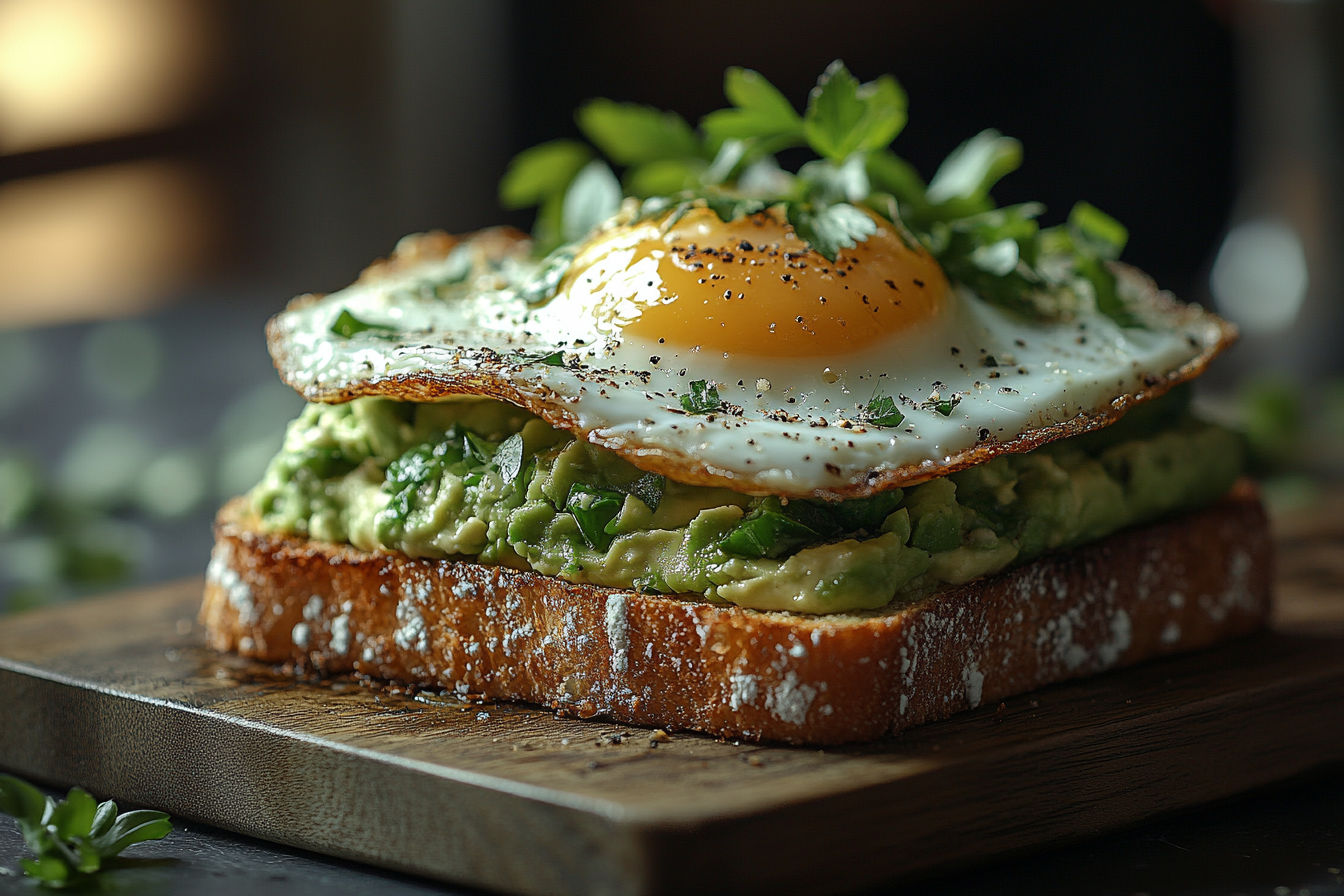 Breakfast Recipes With Eggs = featured image = Eggs with Avocado Toast